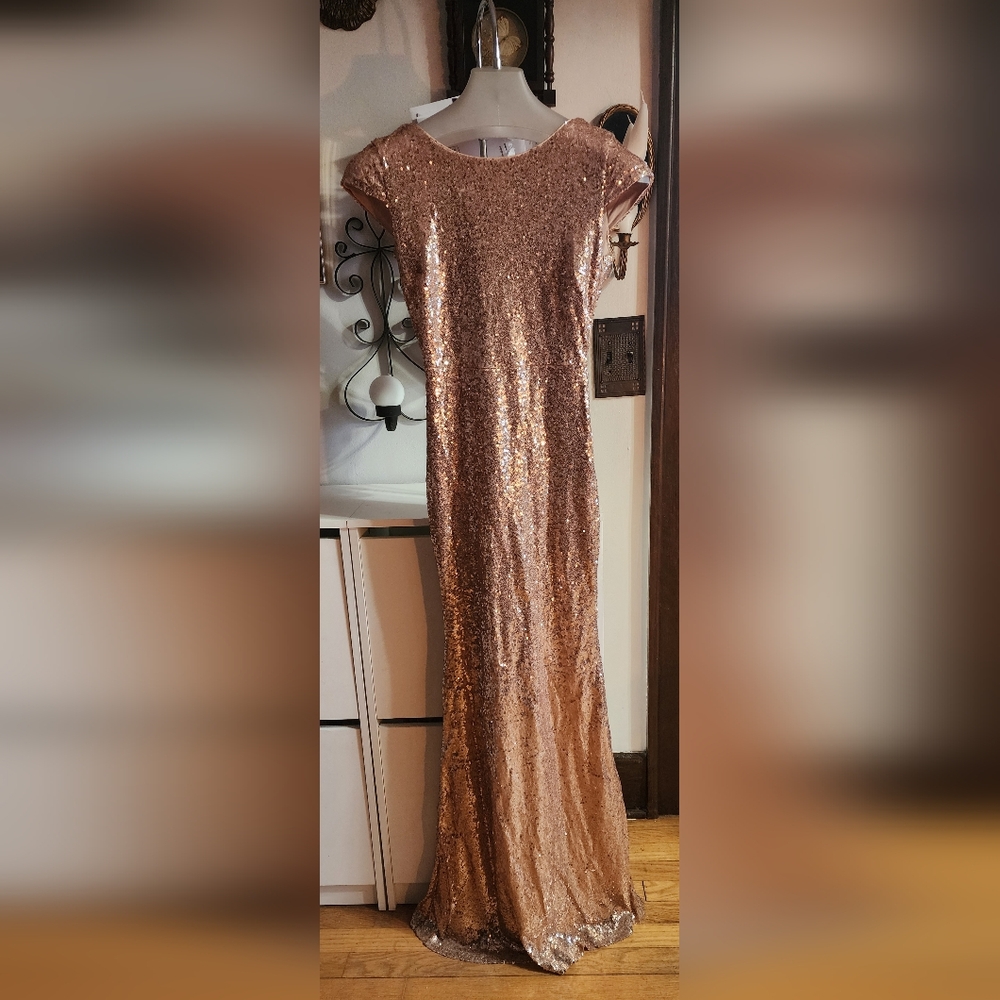Sivan Glam Sequin Dress size small rose gold - Picture 5 of 8